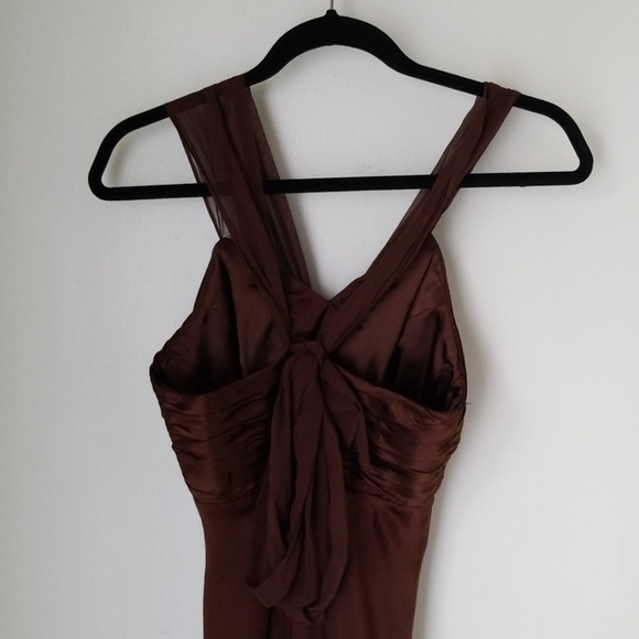 Brown Donna Ricco silk 100% silk dress - Picture 3 of 6